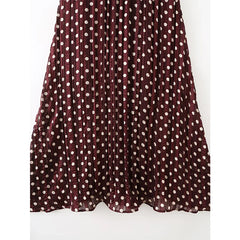 Sleeveless Halter Polka Dot Dresses