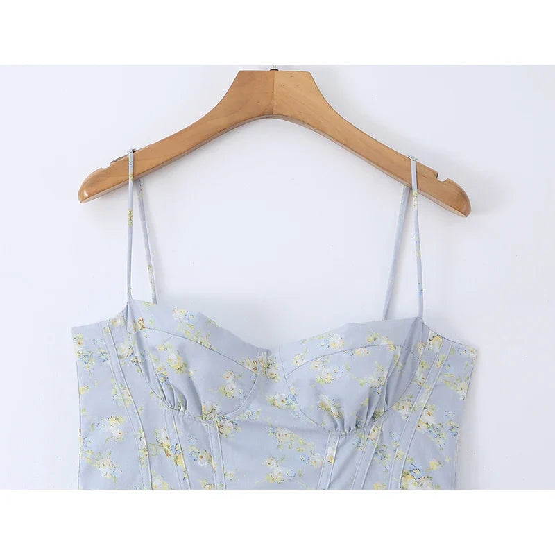 Floral Print Spaghetti Strap Maxi SunDresses