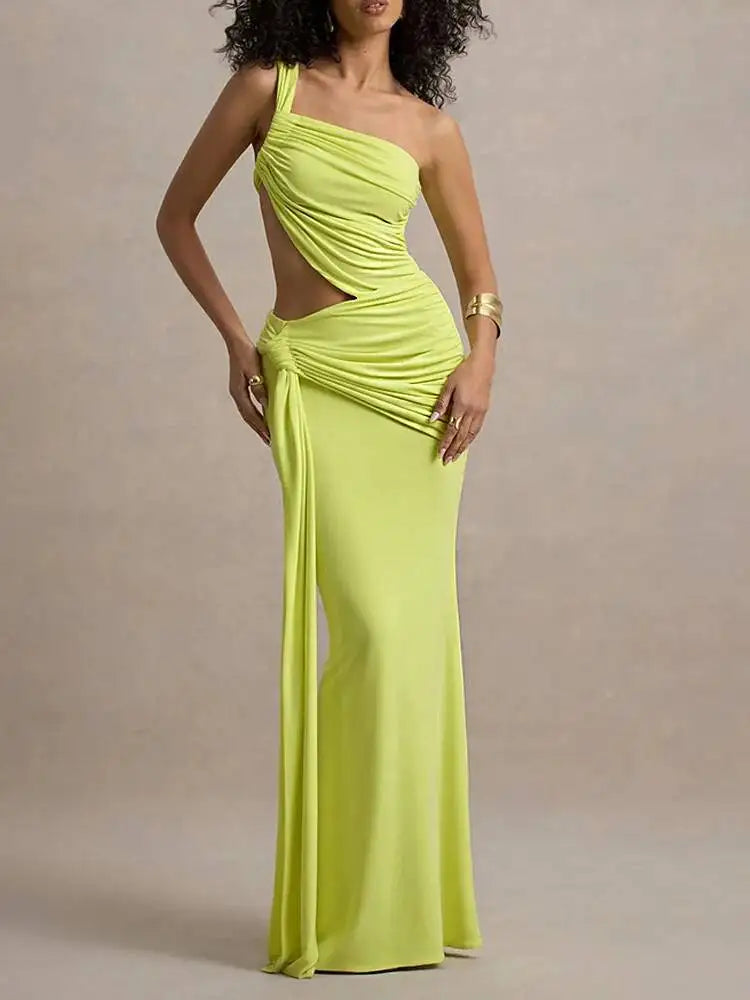 Temperament One Shoulder Backless Strapless Dresses