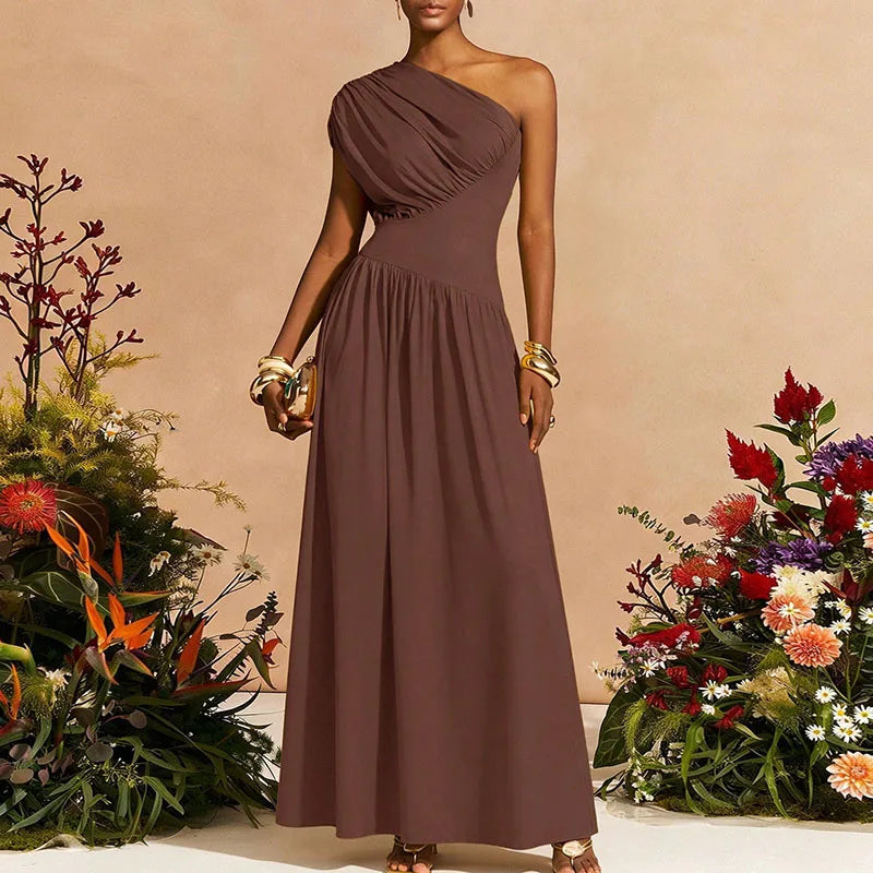 Simple Streetwear Swing Long Dresses