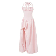 Elegant Pink White Evening Dresses