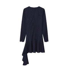 Navy Blue Lace Mini Dresses