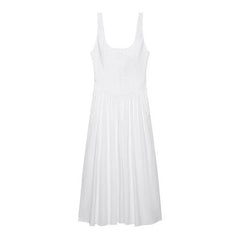 White Corset-Style Midi Dresses