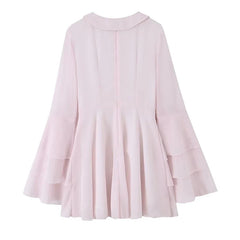 Pink Chiffon Mini Dresses