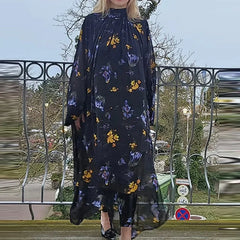 Lady Lantern Sleeve See Through Lace Up Party Dresses