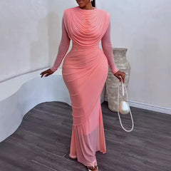 Long Sleeved Slim Fit Commuting Dresses