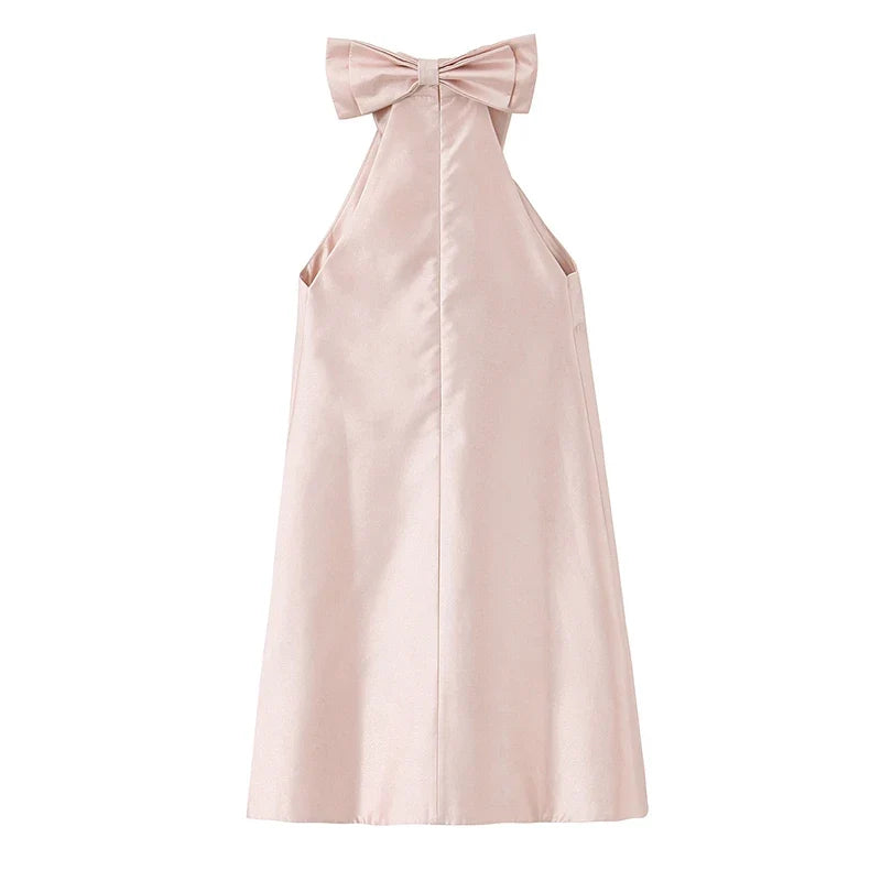 Elegant Satin Bow Dresses
