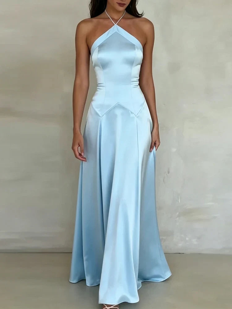 Satin Off Shoulder High Waist Formal Occasion Dresses