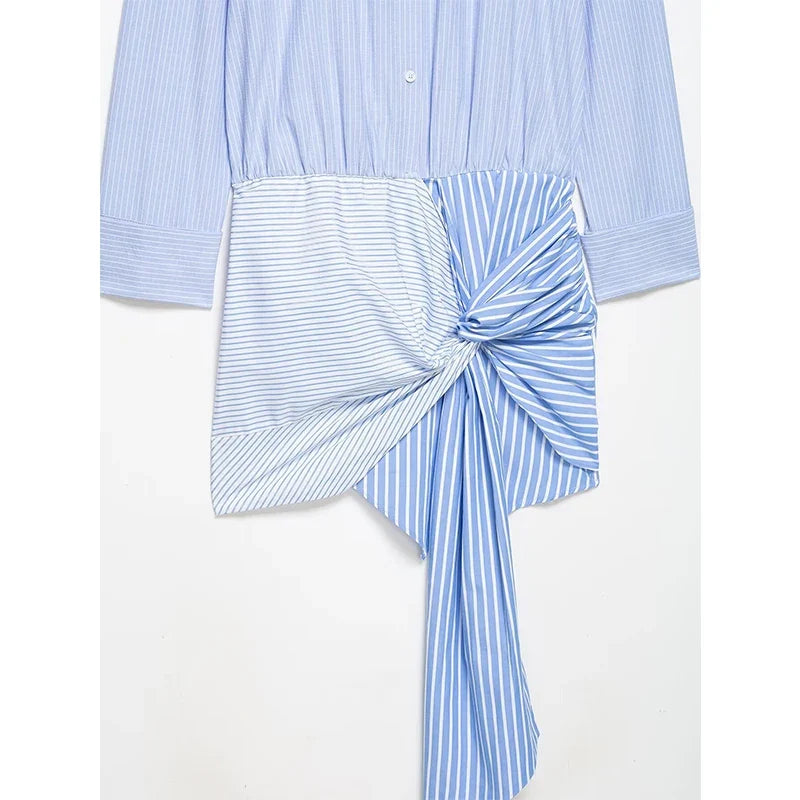 Long Sleeve Striped Shirt Dresses
