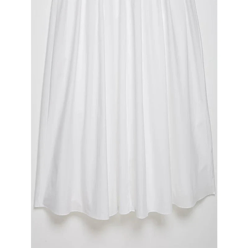 White Corset-Style Midi Dresses