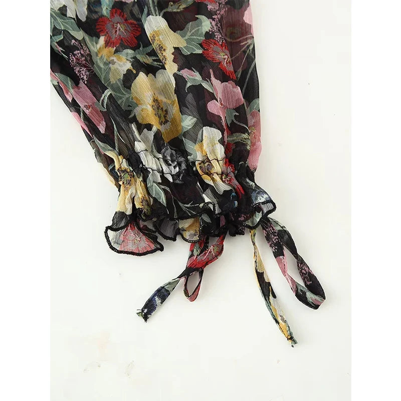 Multicolored Floral Print Mini Dresses