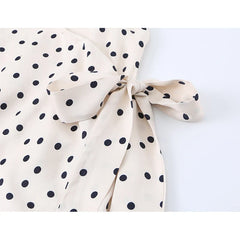 Polka Dot Halter Neck Mini Dresses