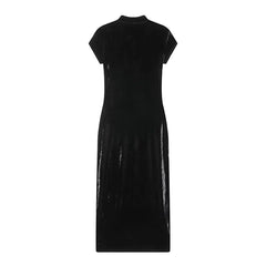 Vintage Velvet Slim Fit Chinese Style Cheongsam Dresses