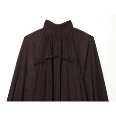 Long Sleeve High Neck Short Spring Dresses Female Casual Vestidos