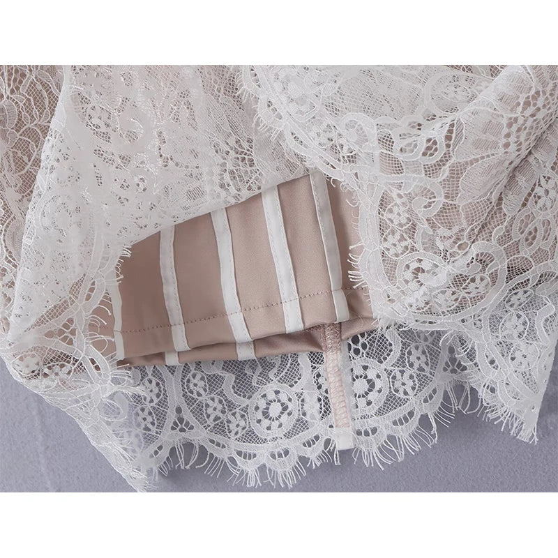 Lace Strapless Corset Mini Dresses
