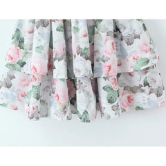 Floral Print Sexy Corset Style Sling Mini Dresses