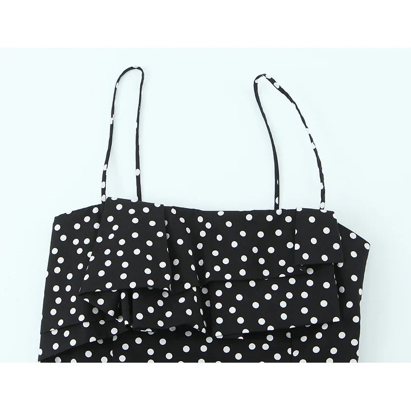 Summer Sexy Spaghetti Straps Mini Polka Dot Dress
