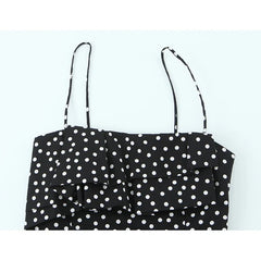 Summer Sexy Spaghetti Straps Mini Polka Dot Dress