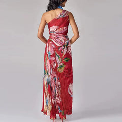 Sexy Symmetrical Hollow Pleats Long Dresses