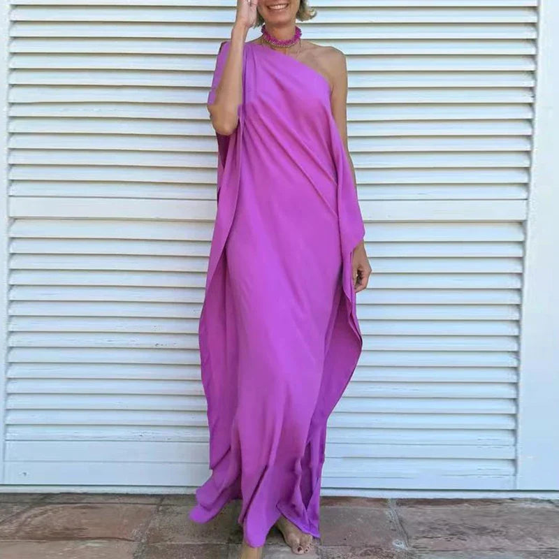 Off Shoulder Hollow Robe Dresses