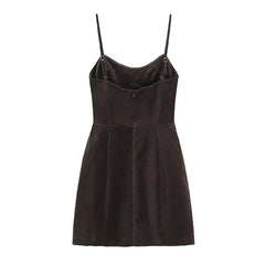 Thin Straps O Neck A-line Short Dresses