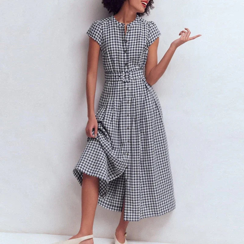 Striped Printed Split Long Dresses
