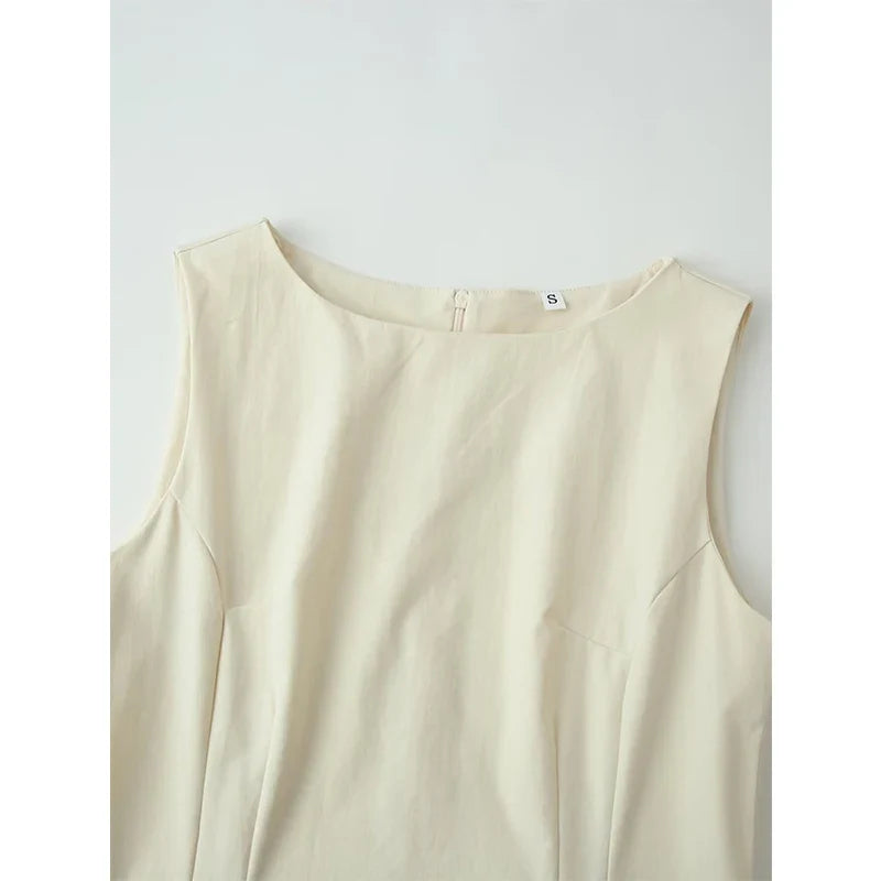 Elegant Sleeveless Big Swing Maxi Dresses