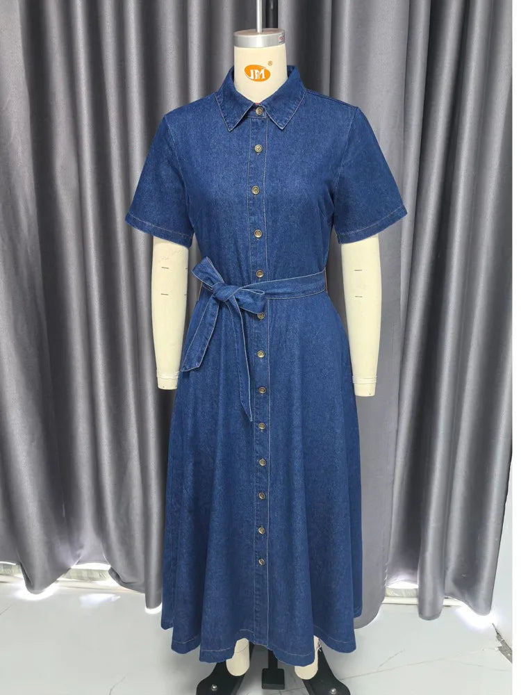 V-neck Denim Dresses