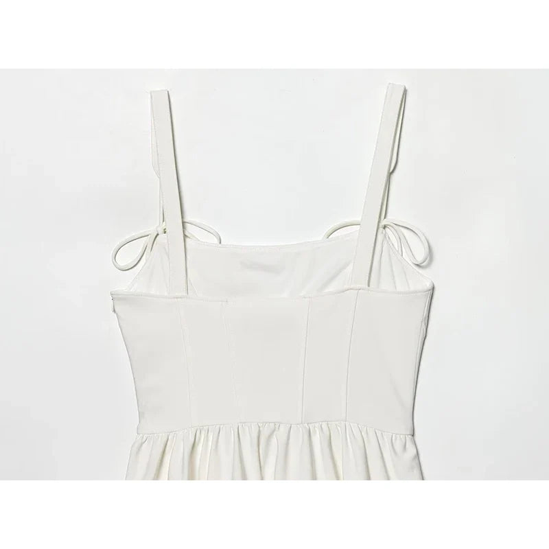 Trendy White Corset Style Dresses