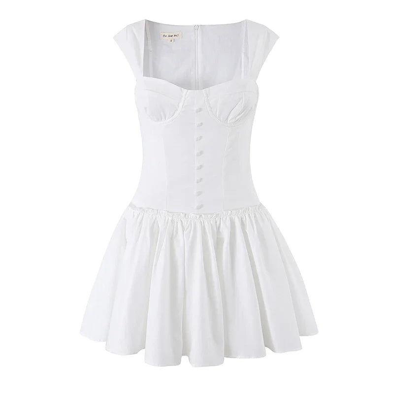 White Corset Mini Dresses