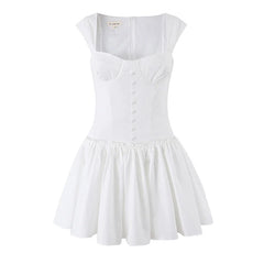 White Corset Mini Dresses