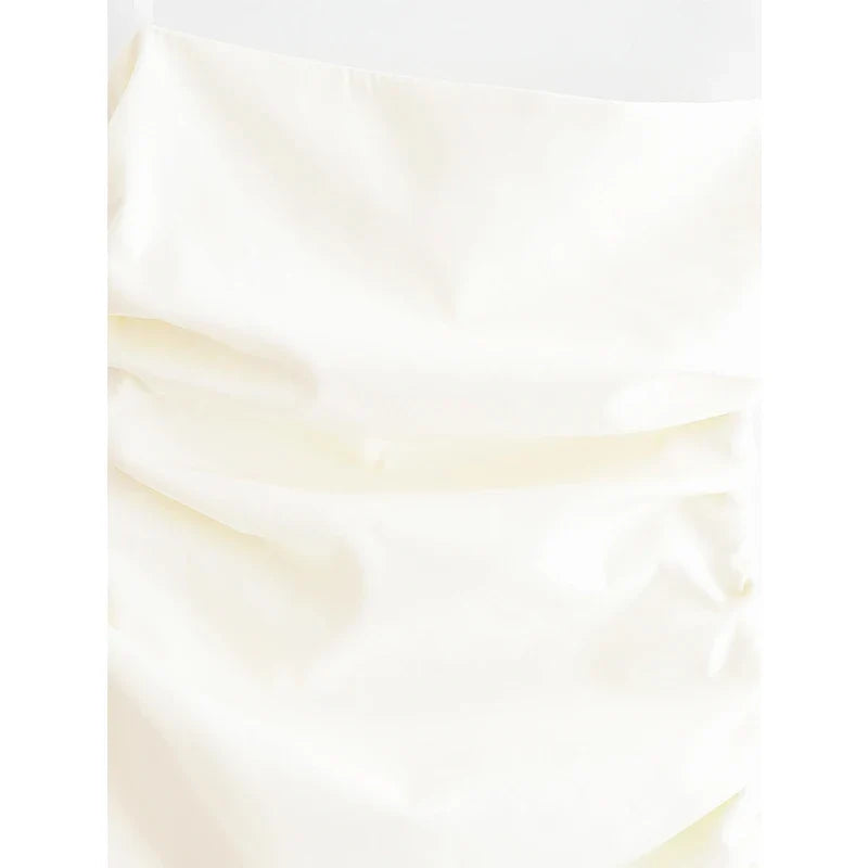 High Street Patchwork Strapless Midi Dresses