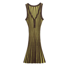 Vintage Striped Knit Dresses