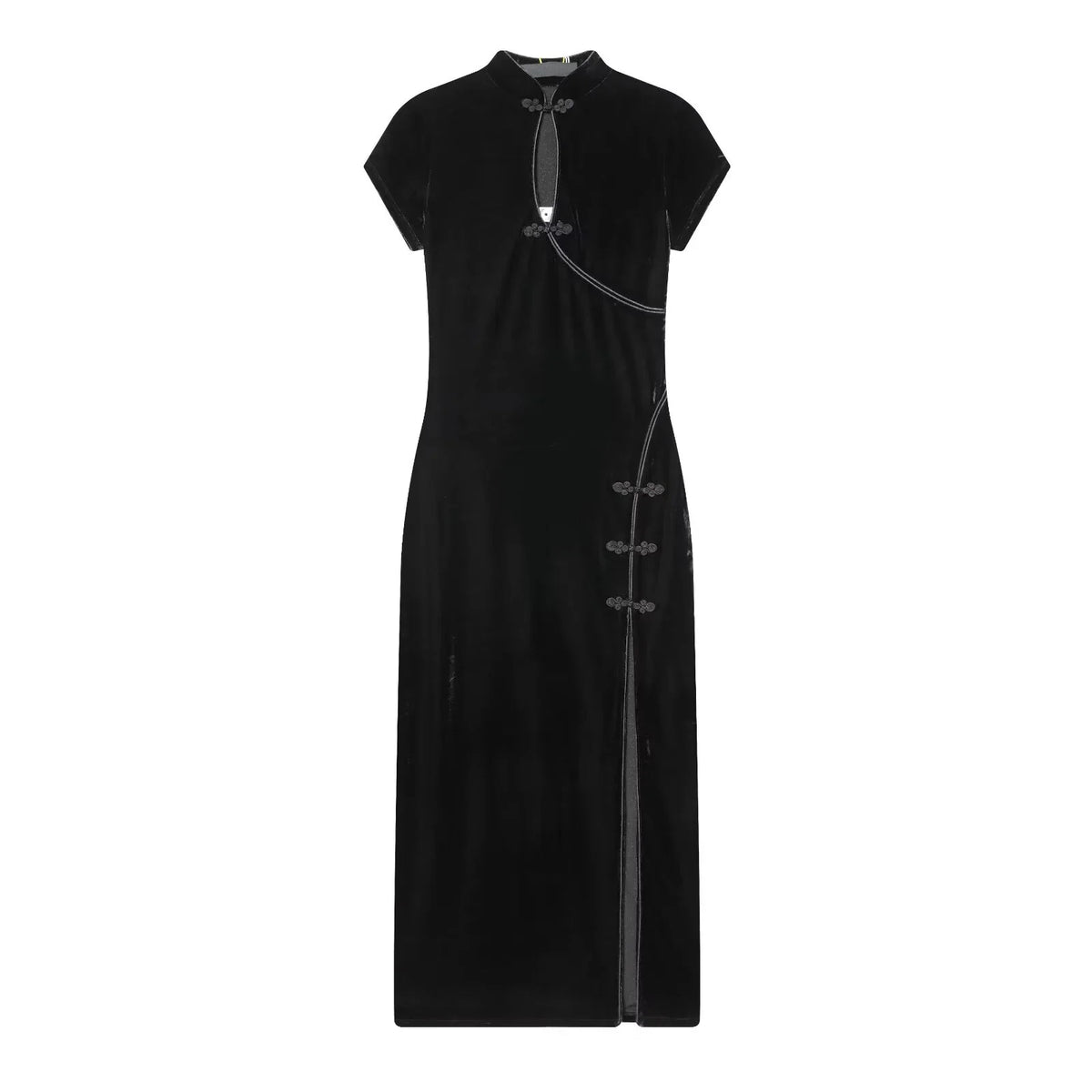 Vintage Velvet Slim Fit Chinese Style Cheongsam Dresses