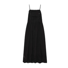 Hollow Out Embroidery Midi Dresses