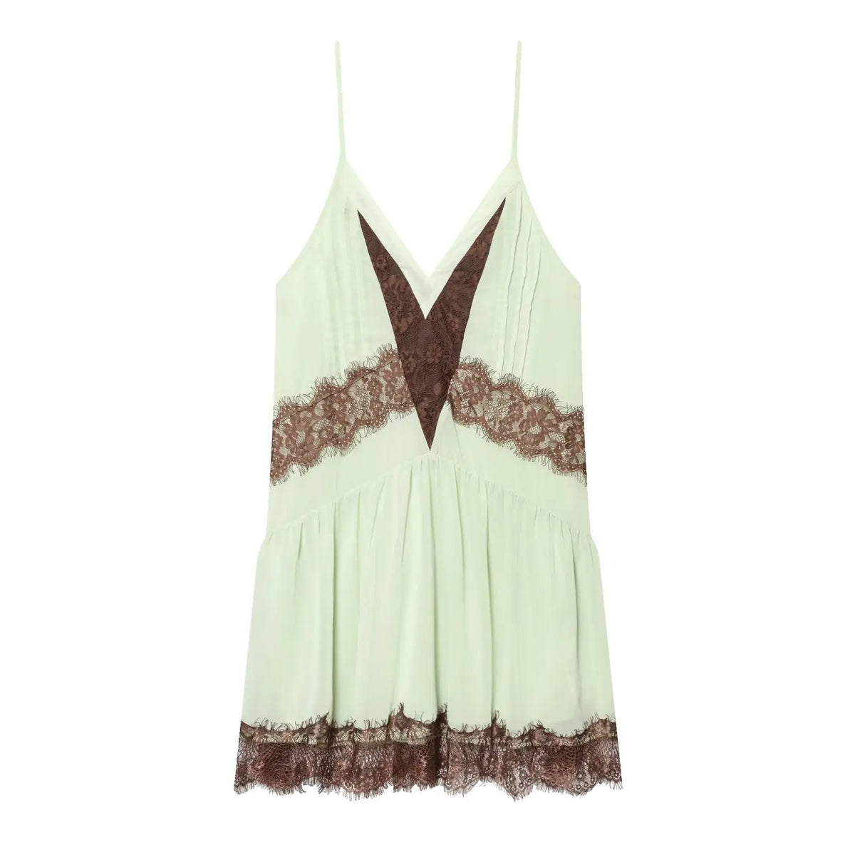 Lace Patchwork Deep V Neck Sling Sexy Dresses