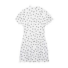 Polka Dot White Mini Dresses