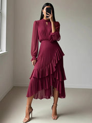 Summer Solid Color High Waist Dresses