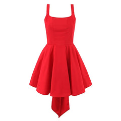 Sexy Backless Sling Red Big Bow Dresses