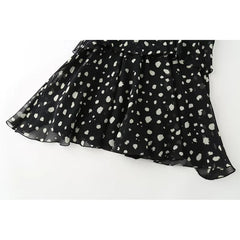 Black Polka Dot Mini Dresses