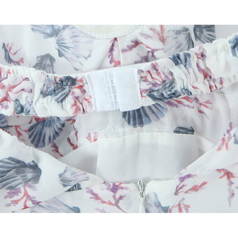 Sexy Backless Print Sling Mini Summer Dresses