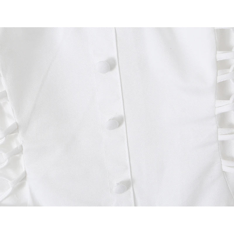 French Elegant White Mini Dresses