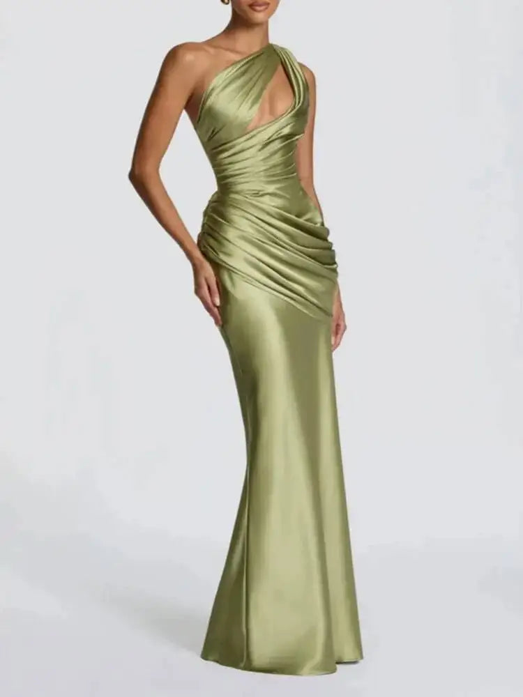 Summer Slant Collar Sleeveless Backless Dresses