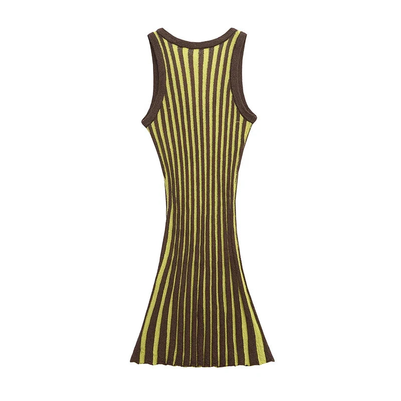 Vintage Striped Knit Dresses