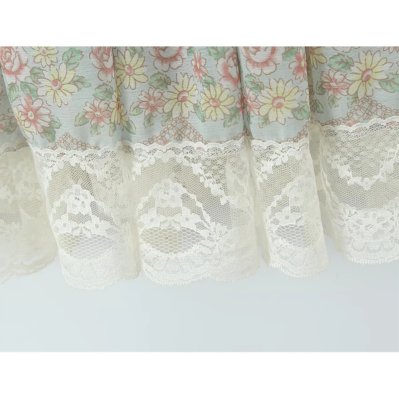 Floral Print Corset Midi Summer Dresses