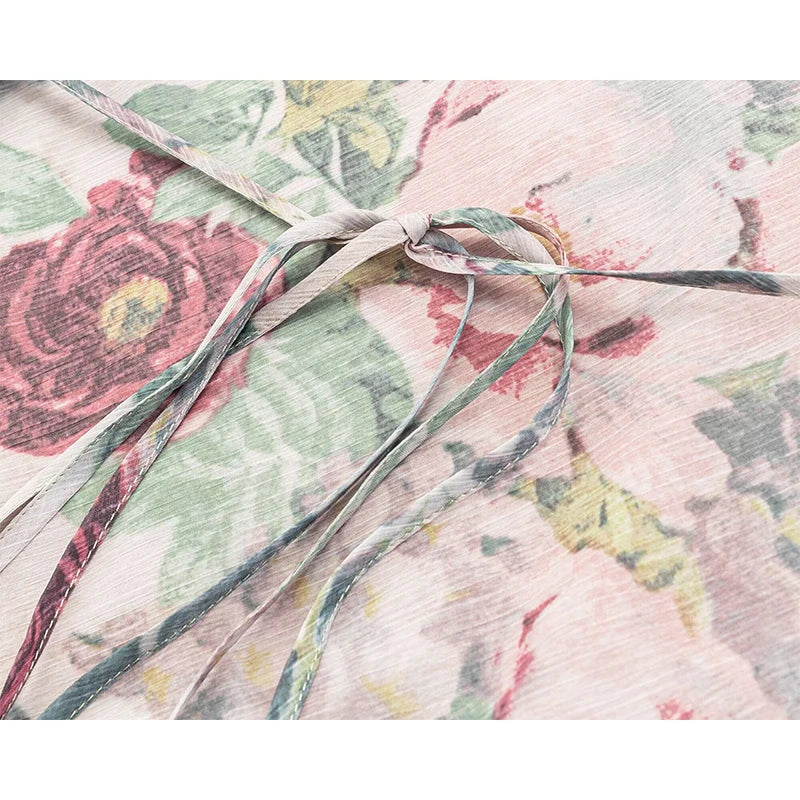 Floral Print Long Sleeve Maxi Dresses