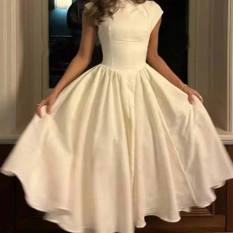 Sexy Backless Elegant Party Midi Dresses