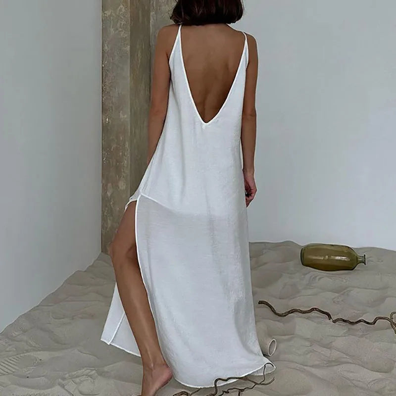 Backless Hollow Out Beach Dresses