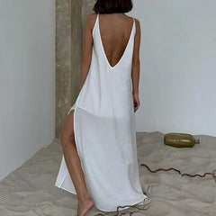 Backless Hollow Out Beach Dresses