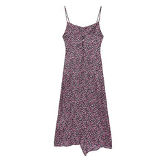 Trendy Floral Print Wrap Midi Dresses